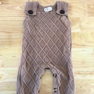 Knit overall romper